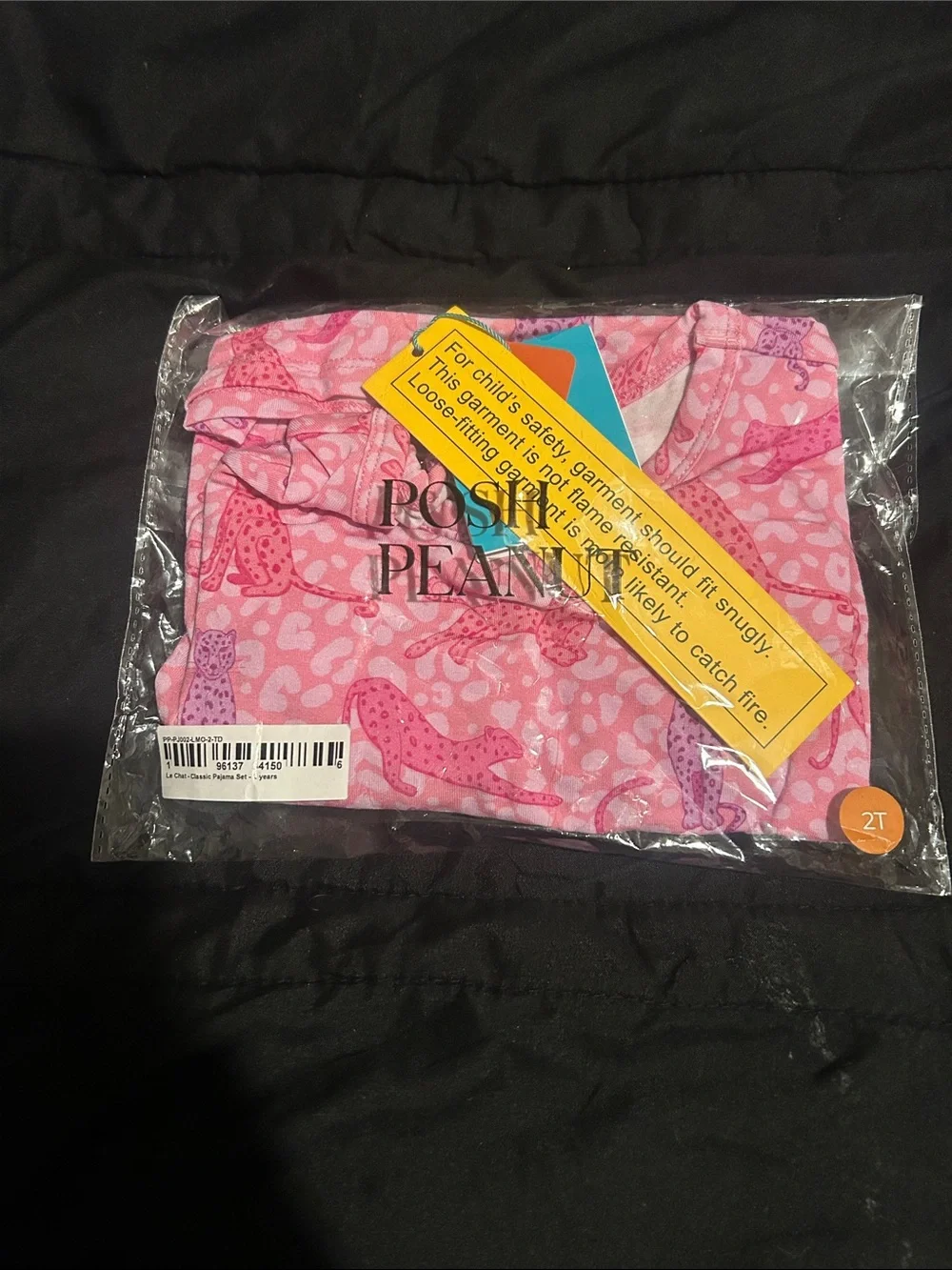 Posh Peanut Pink & Purple Leopard Print Toddler Tee